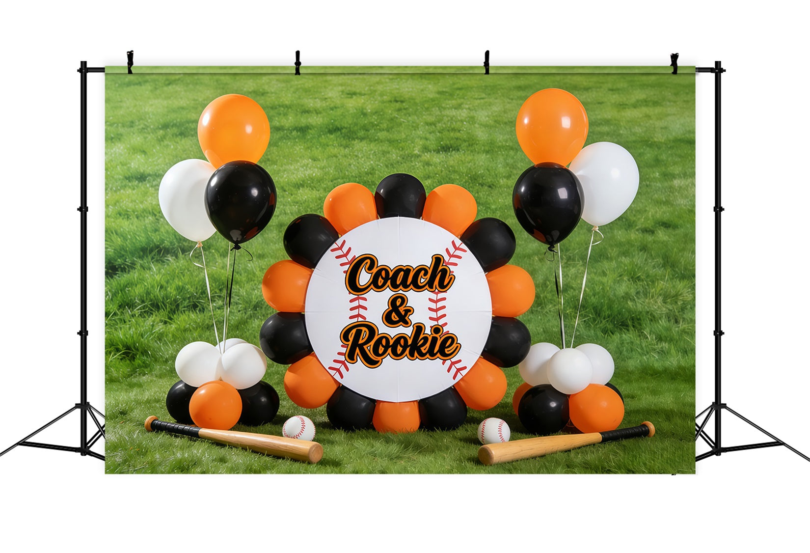 Baseball Backdrops Coach Rookie Balloon Field Sports Photography Backdrops UK CSH61-190