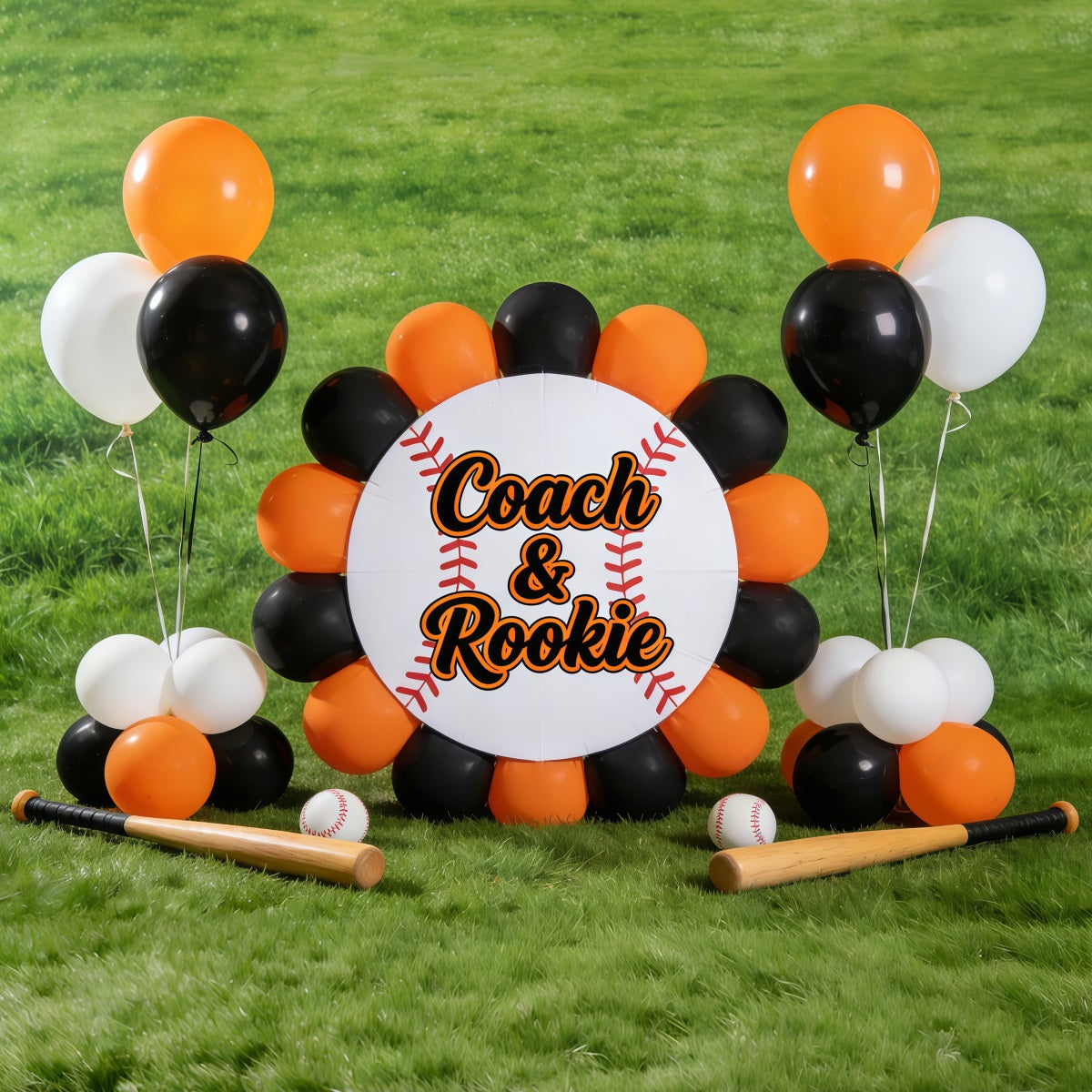Baseball Backdrops Coach Rookie Balloon Field Sports Photography Backdrops UK CSH61-190