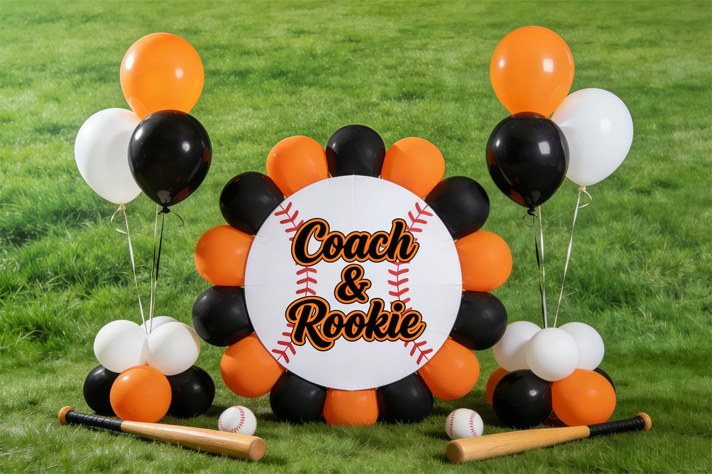 Baseball Backdrops Coach Rookie Balloon Field Sports Photography Backdrops UK CSH61-190