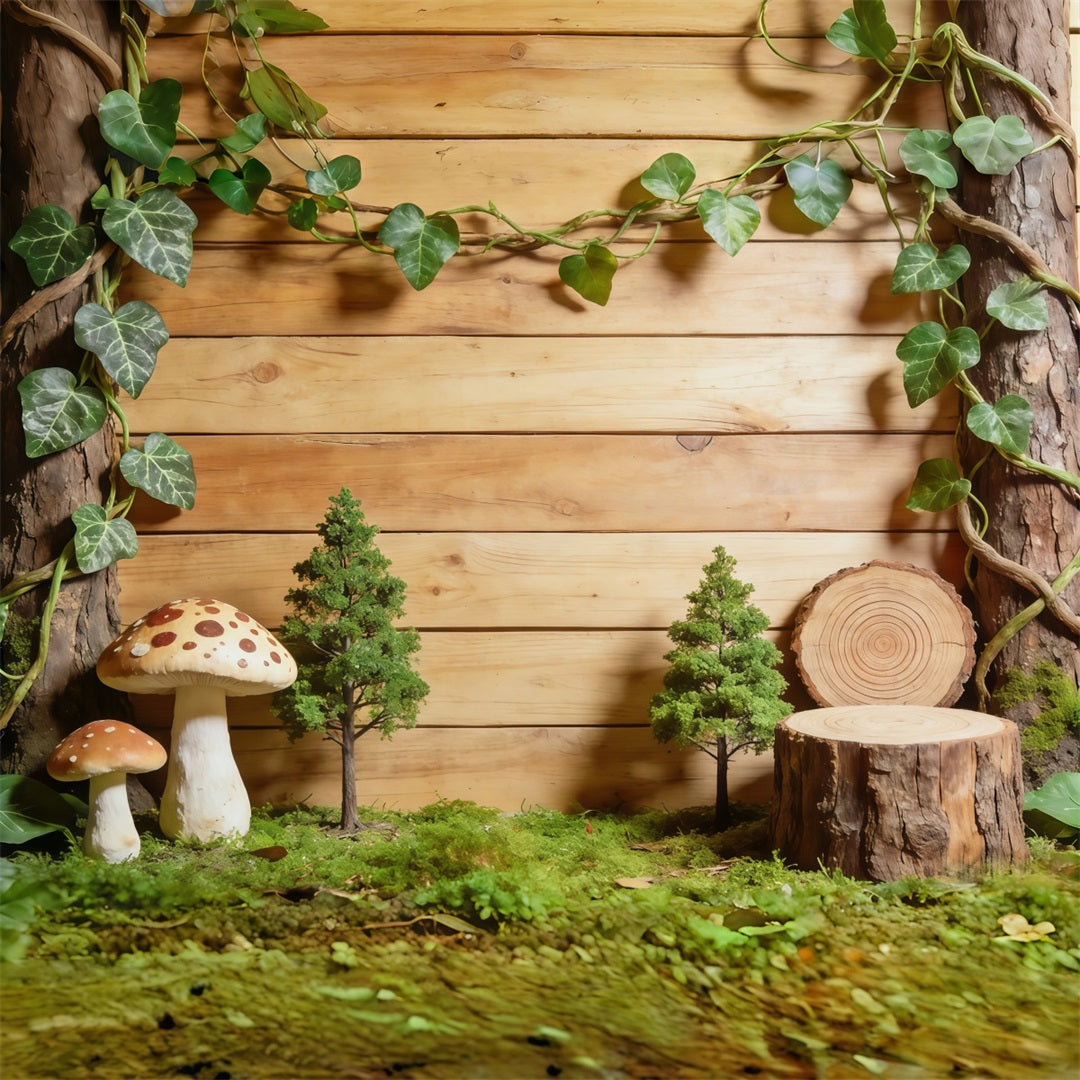 Forest Backdrop Rustic Wood Ivy Display Forest Photo Booth Backdrop UK CSH61-205
