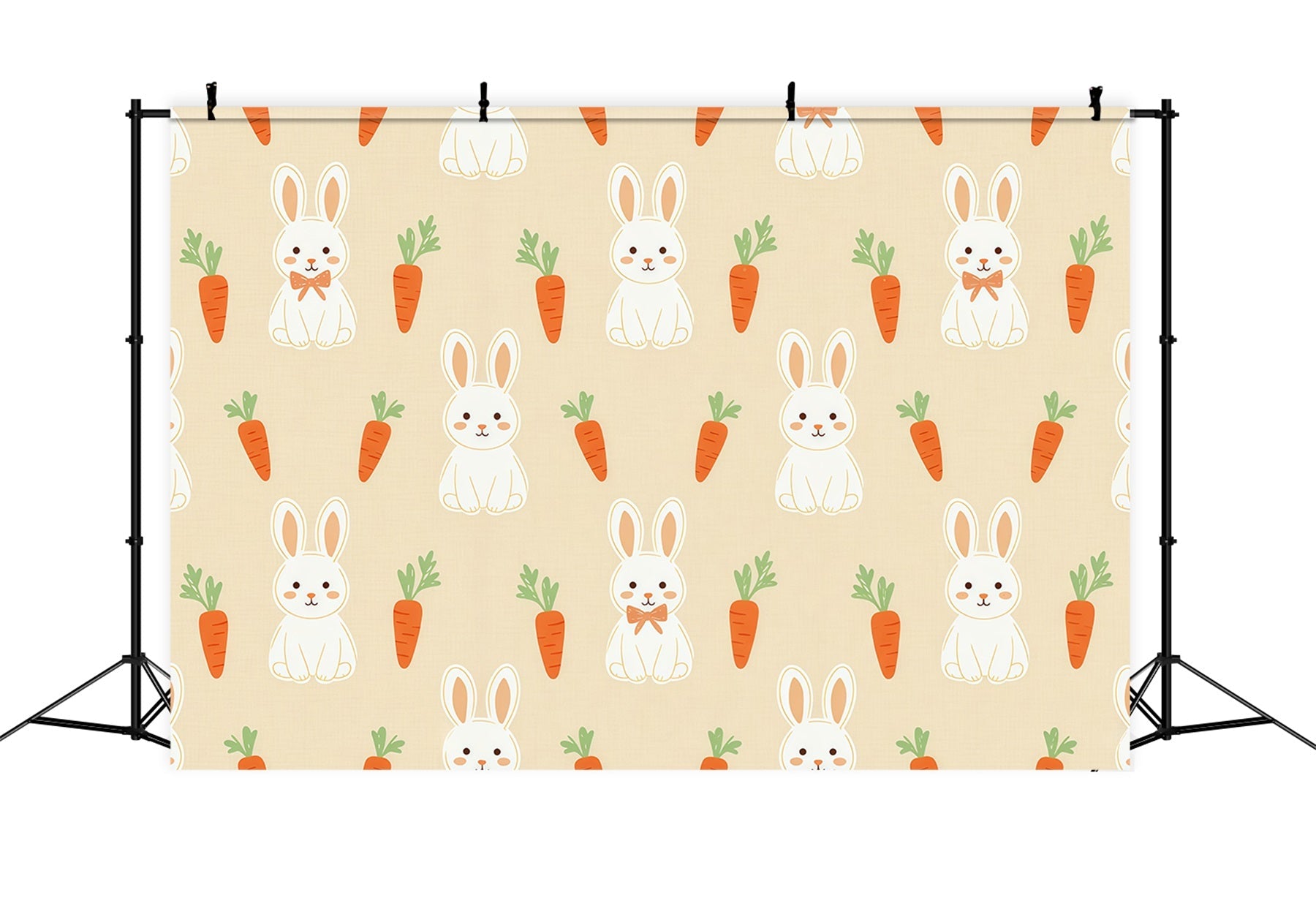 Easter Bunny Photo Backdrop Cartoon Print Carrot Pattern Easter Photo Backdrop UK CSH61-32