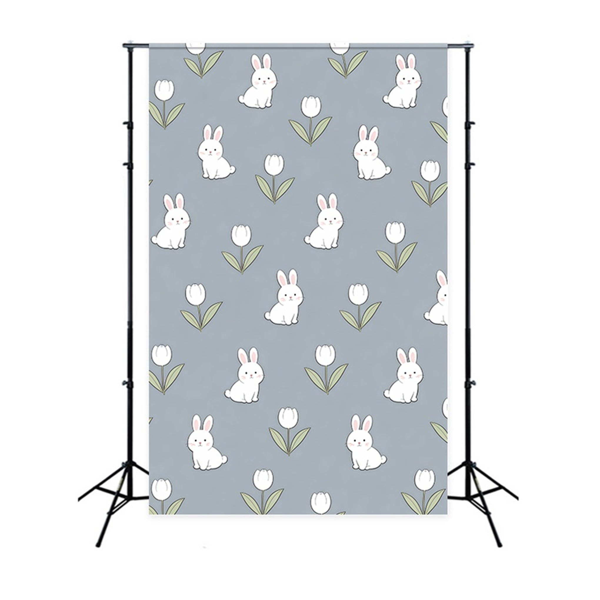 Easter Bunny Backdrop Ideas Cute Rabbit Tulip Pattern Easter Photo Backdrop UK CSH61-47