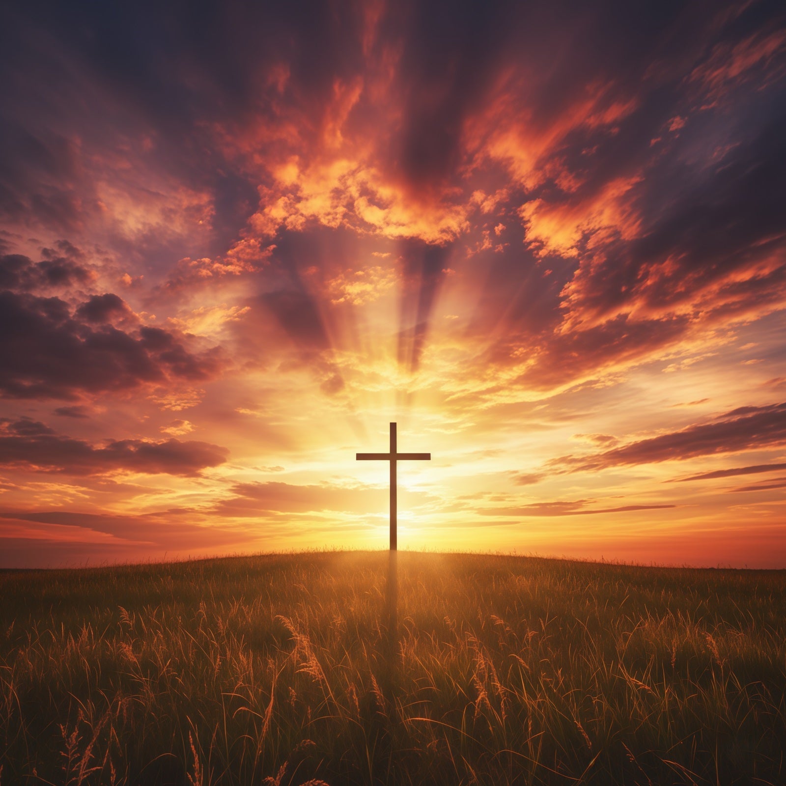 Easter Photo Backdrop For Church Radiant Heaven Cross Clouds Easter Backdrops UK CSH61-5