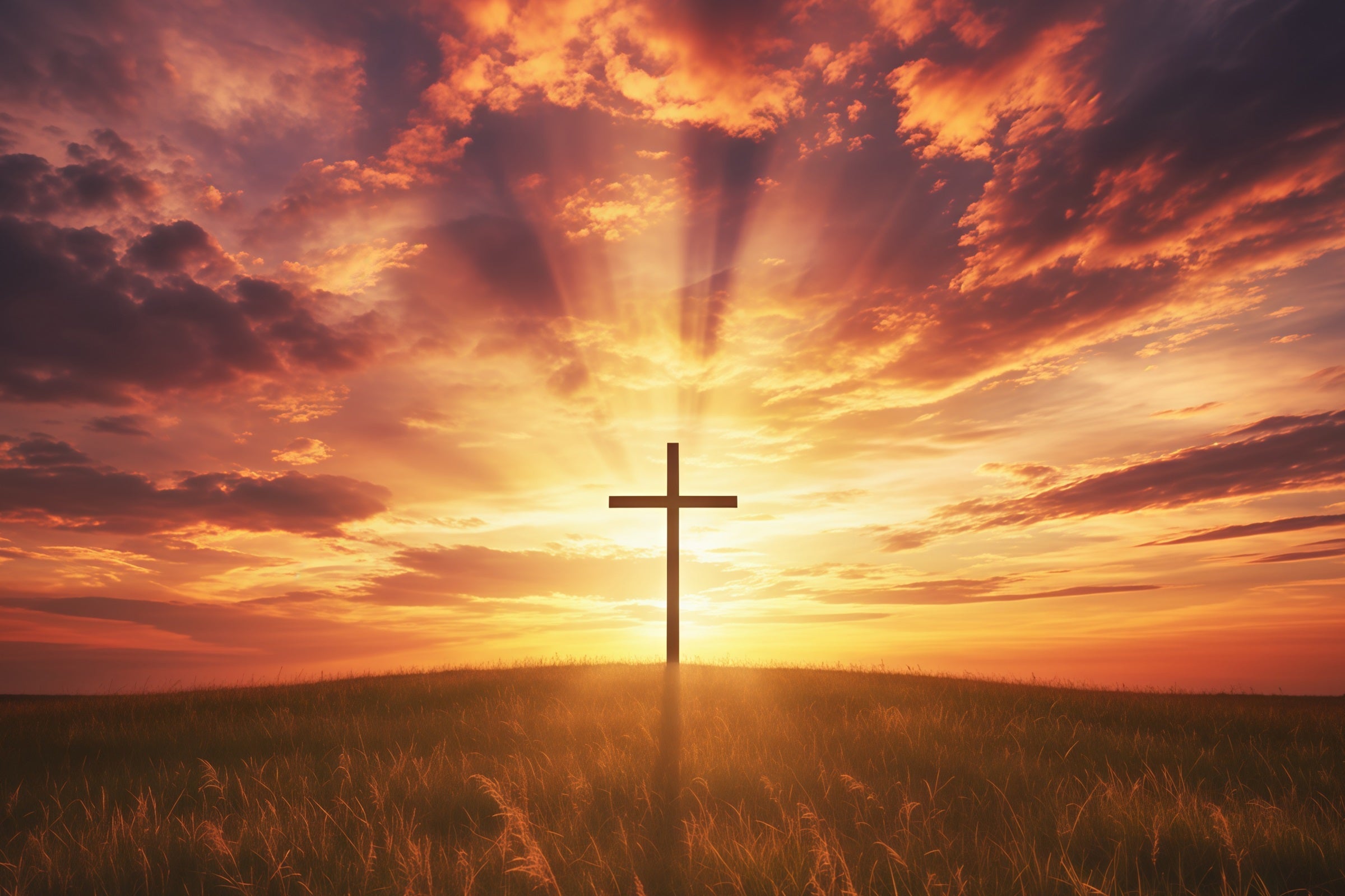 Easter Photo Backdrop For Church Radiant Heaven Cross Clouds Easter Backdrops UK CSH61-5