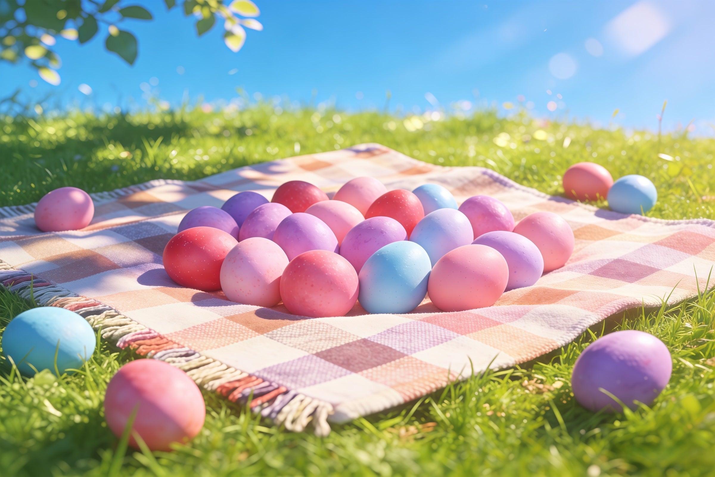 Easter Church Photo Backdrop Pastel Egg Field Meadow Happy Easter Backdrop UK CSH61-9