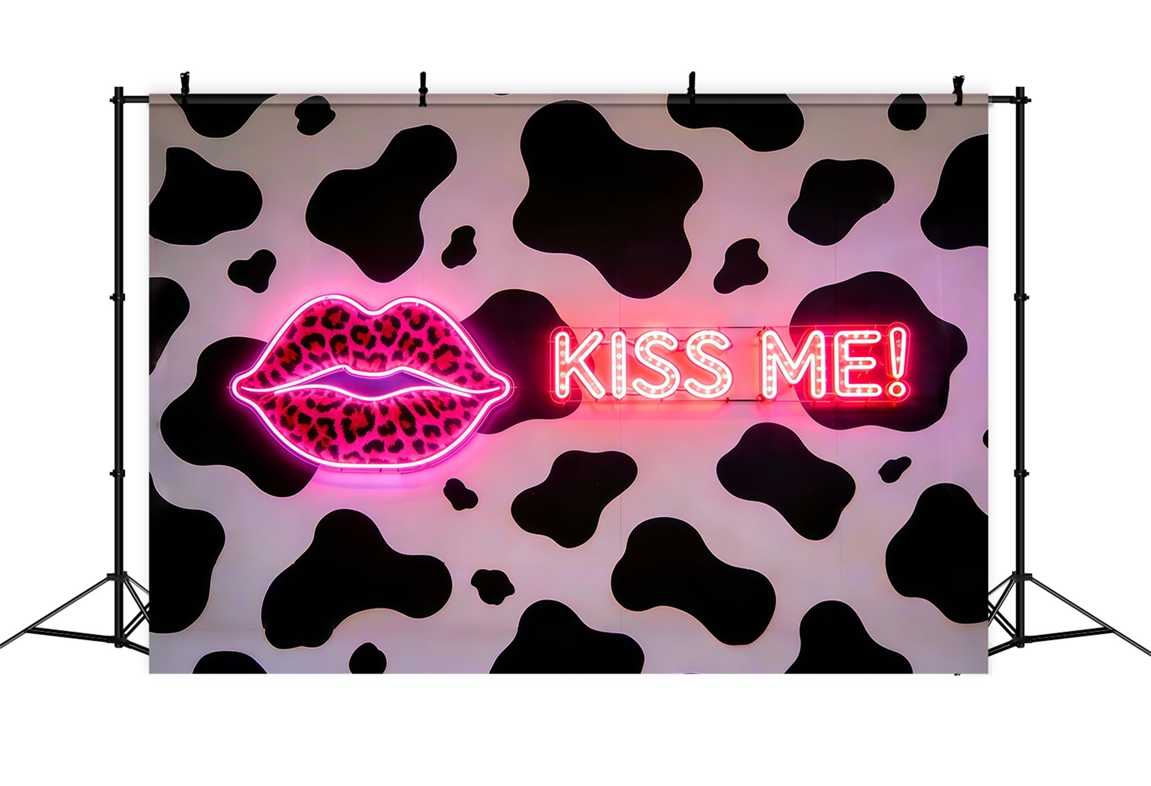 Kissing Lips Backdrop Neon Signs Pop Wall Romantic Backdrop UK CSH61-98