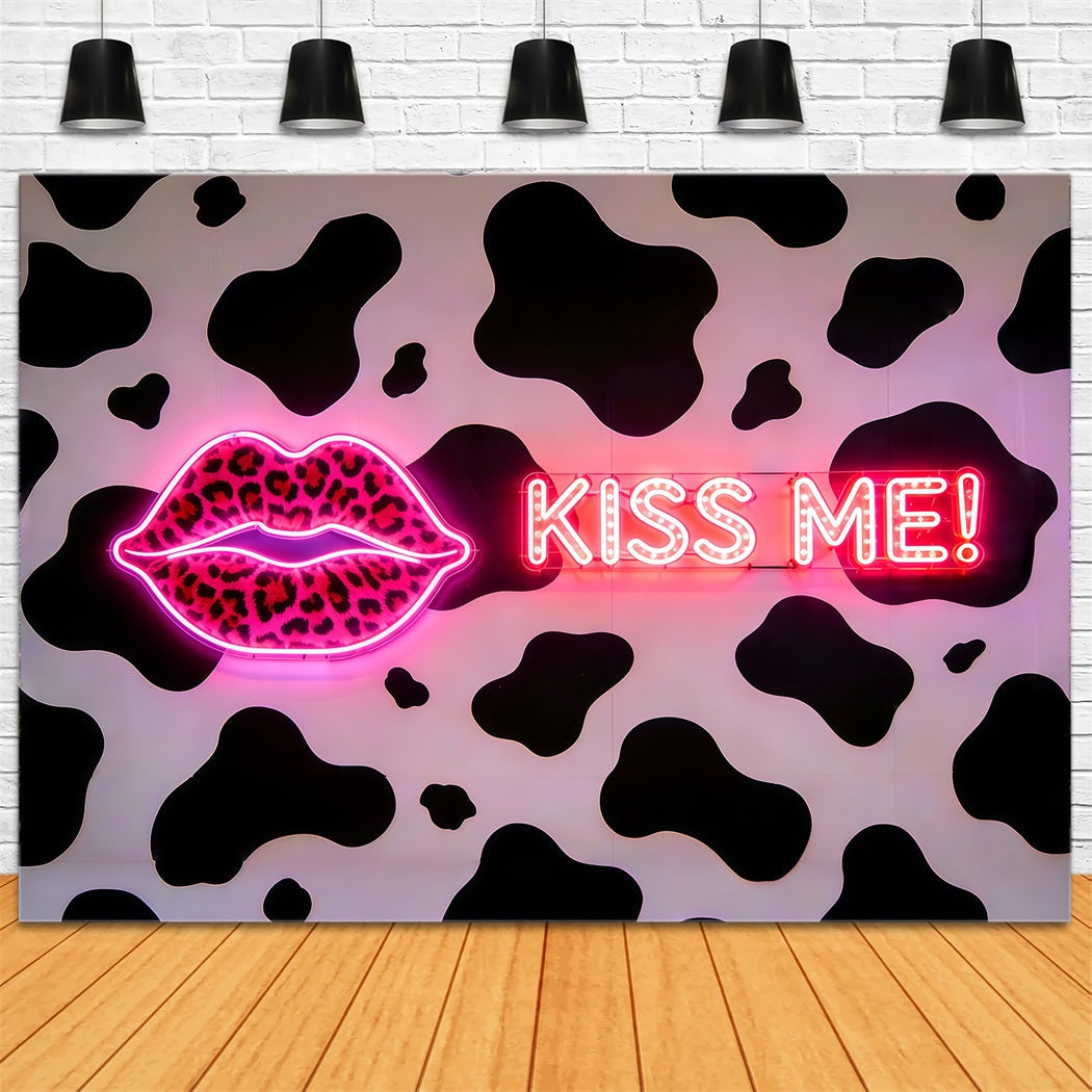 Kissing Lips Backdrop Neon Signs Pop Wall Romantic Backdrop UK CSH61-98