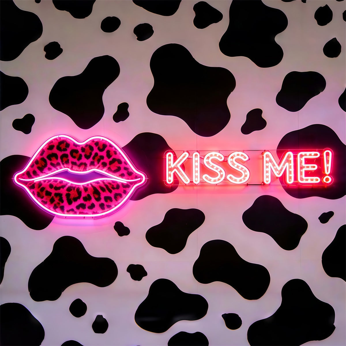 Kissing Lips Backdrop Neon Signs Pop Wall Romantic Backdrop UK CSH61-98