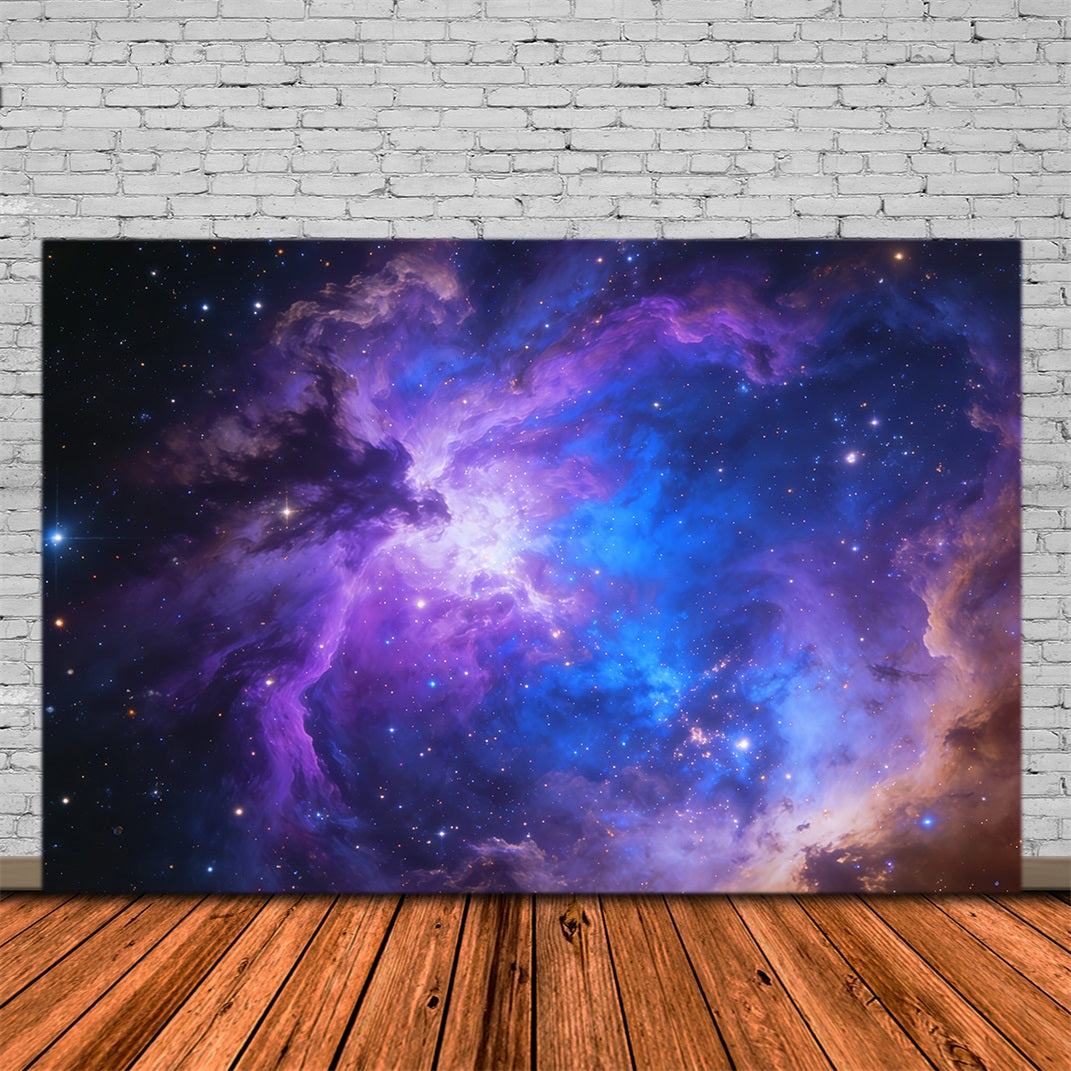 Sky Backdrops Purple Blue Cosmic Nebula Clouds Photography Backdrop UK CSH62-128