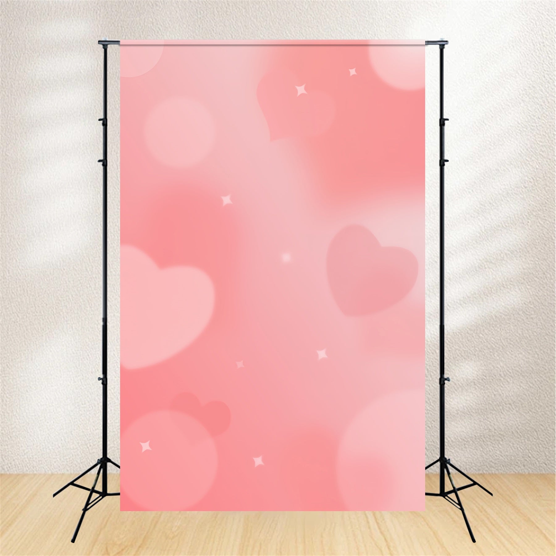 Gradient Photo Backdrop Dreamy Pink Love Heart Sparkle Headshot Backdrop UK CSH62-49