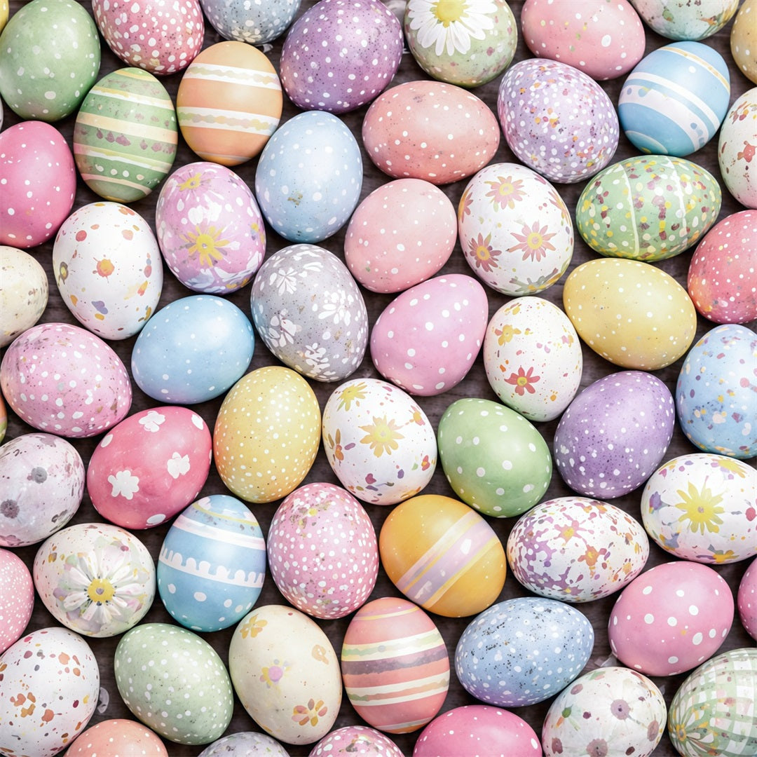 Easter Egg Backdrop Colorful Painted Eggs Pattern Easter Photo Backdrop Ideas UK CSH63-10