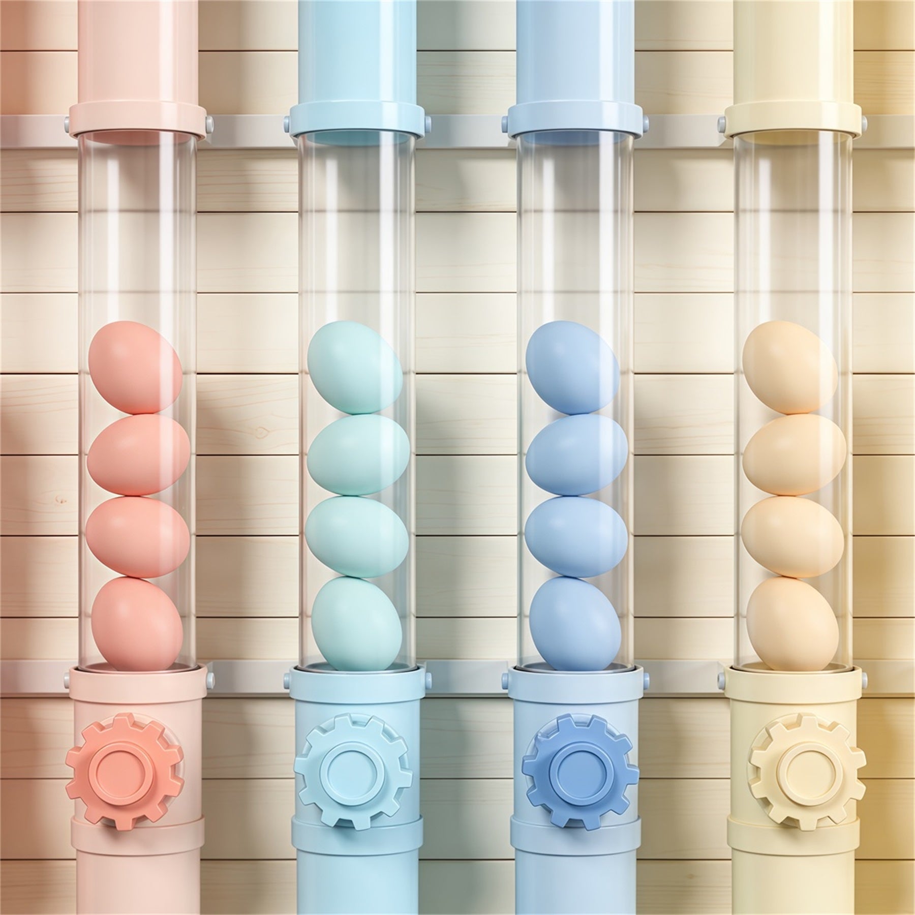 Happy Easter Backdrop Pastel Egg Tube Factory Display Photography Backdrops Easter UK CSH63-37