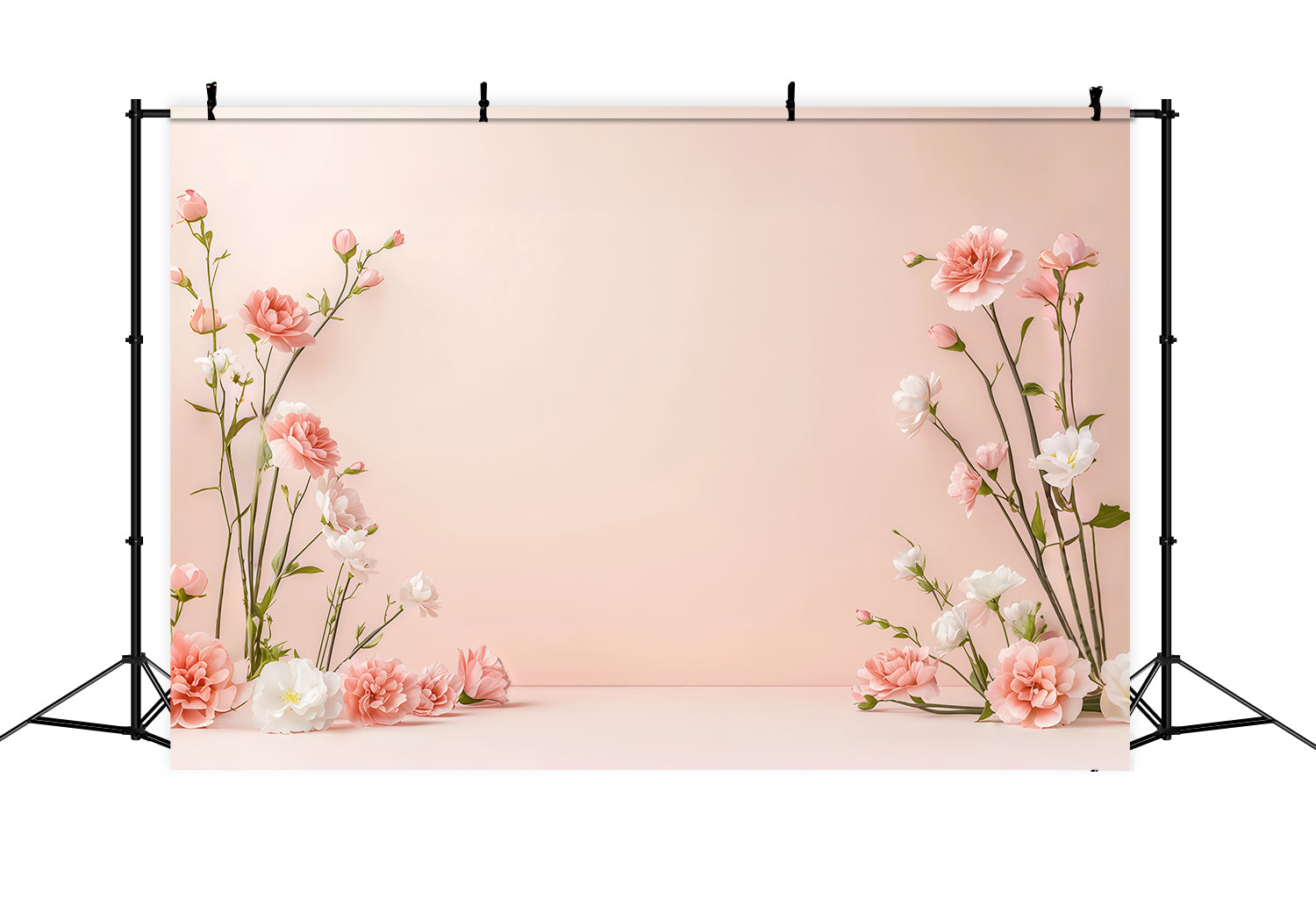 Floral Wreath Mother's Day Backdrop Minimal Blush Flower Border Mothers Day Backdrop UK CSH63-65