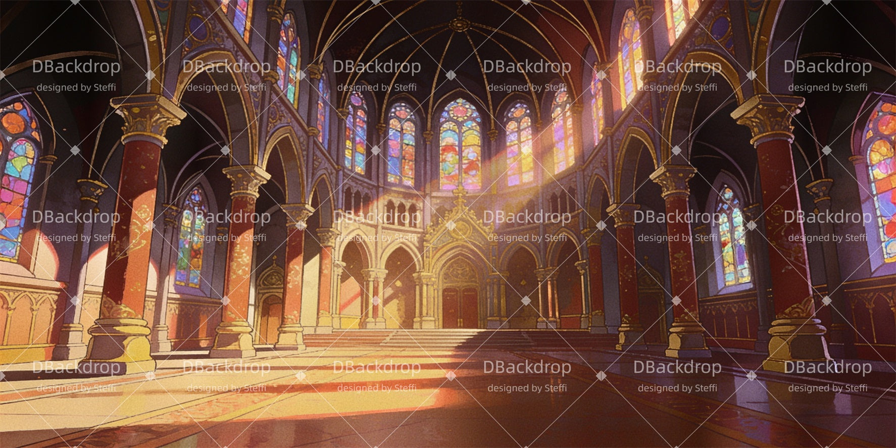 Church Stage Backdrops Coronation Chapel Stage Backdrops For Sale UK CSH63-T25