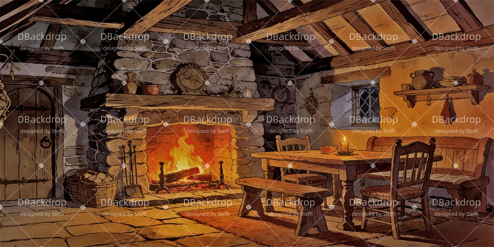 Theater Backdrops Fiona's Home Interior Large Stage Backdrops UK CSH63-T3