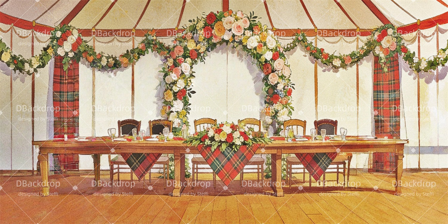 Performance Backdrops Village Wedding Scene Stage Backdrop Ideas UK CSH63-T6