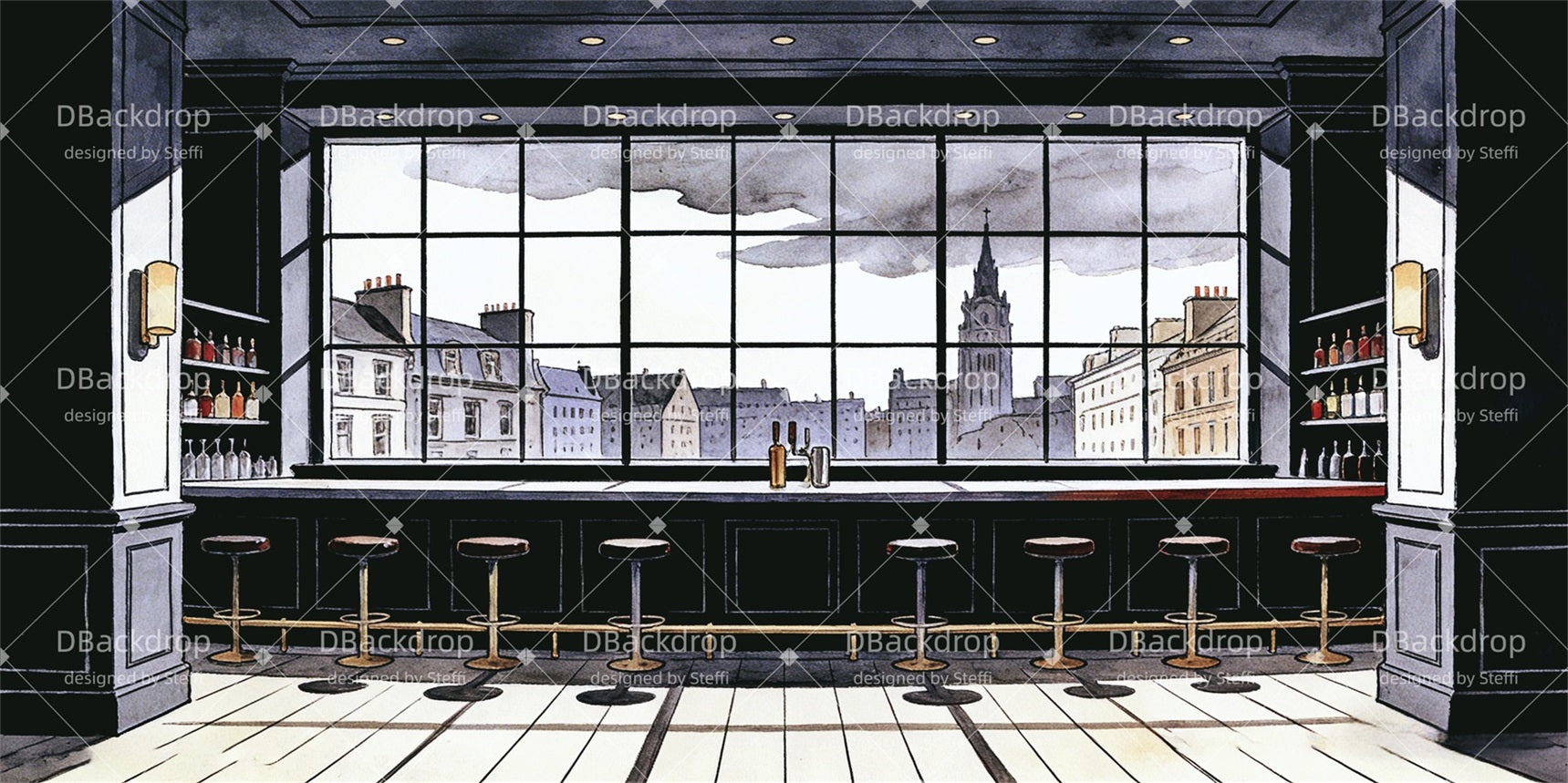 Movie Theater Backdrop New York Bar Stage Backdrop Ideas UK CSH63-T9