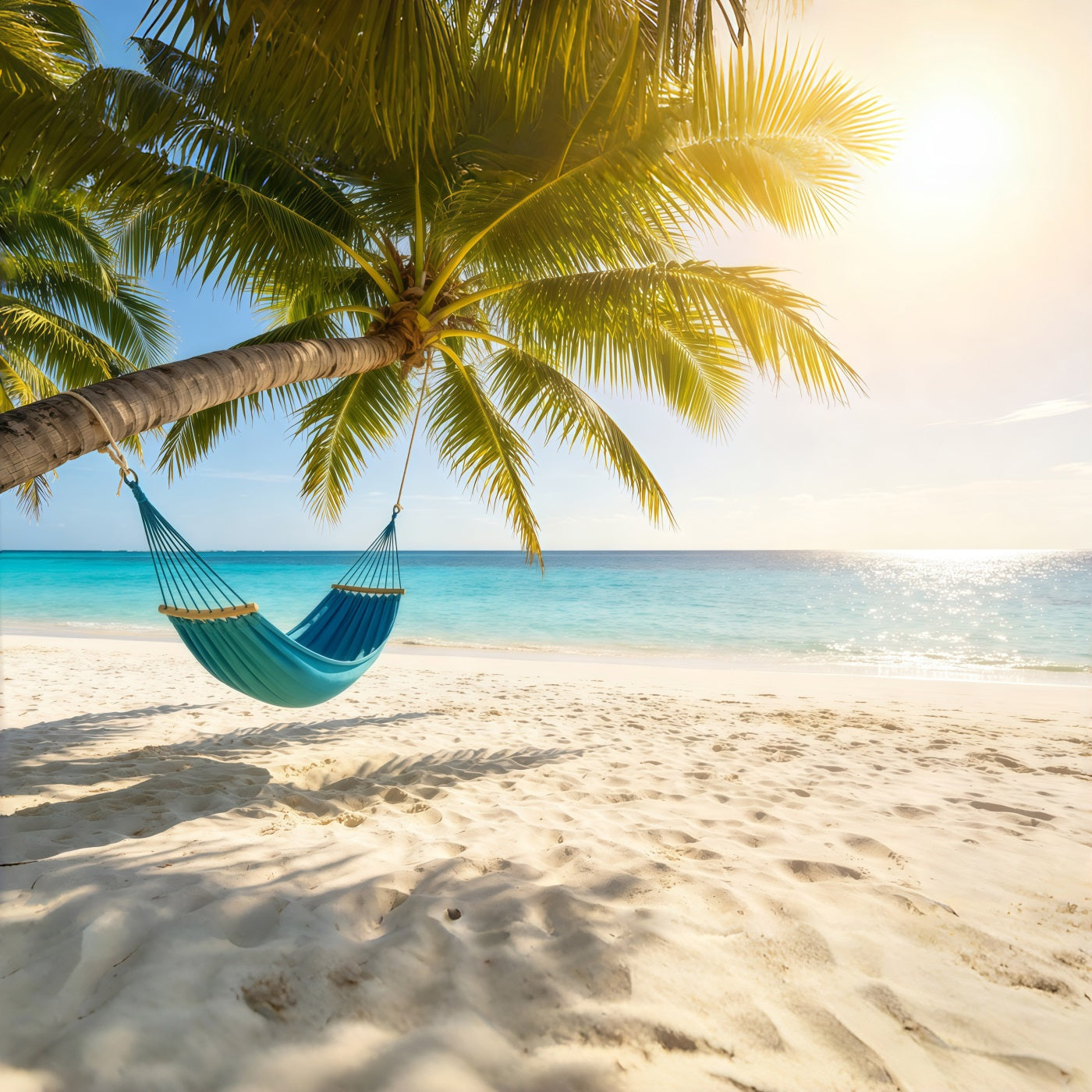 Beach Backdrop Sunny Palm Hammock Sea Escape Summer Backdrops UK CSH64-89