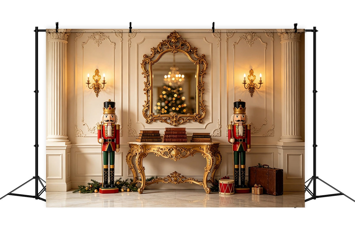 Christmas Nutcracker Backdrop Mirror Console Display Photo Backdrop Christmas UK CSH69-34
