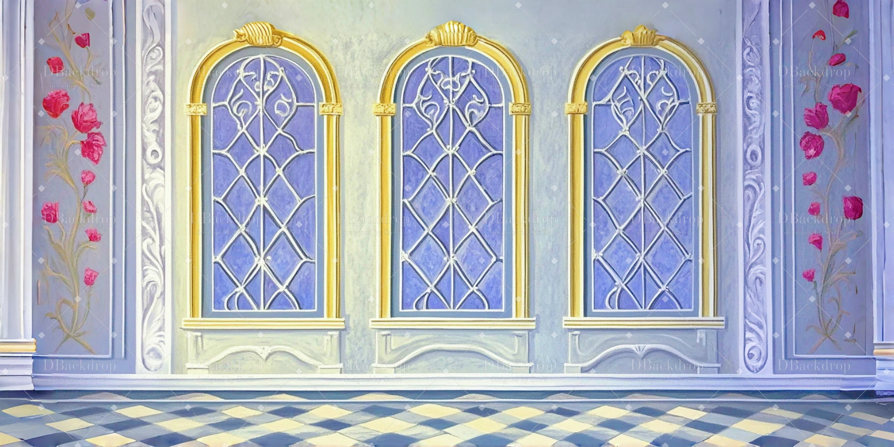Theater Stage Backdrops Castle Interior Dance Stage Backdrop UK CSH59-T44