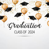 2024 Graduation Balloons Bachelor Cap Backdrop UK D1078