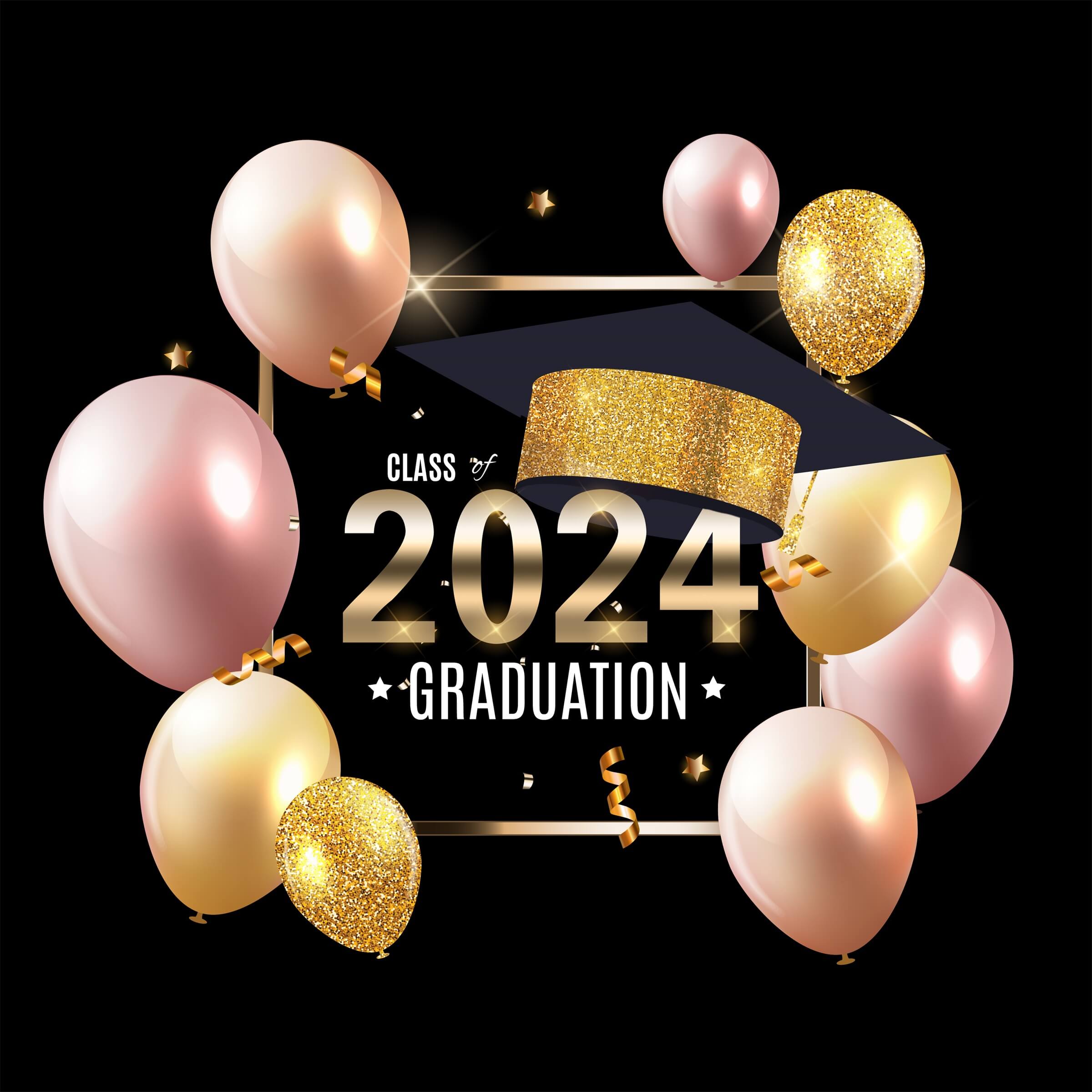 Class of 2024 Graduation Celebration Backdrop UK D1080