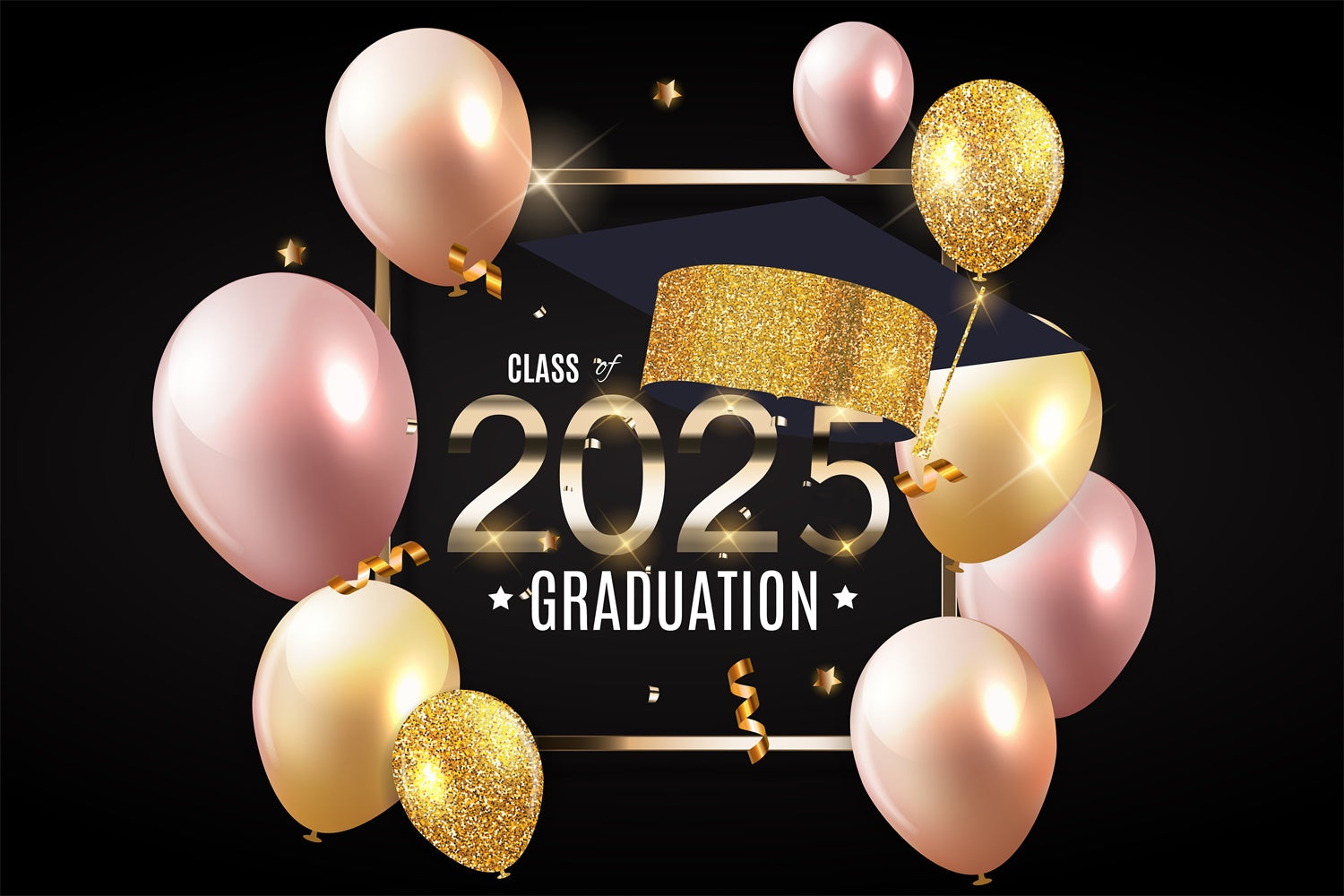 Class of 2025 Graduation Celebration Backdrop UK D1080