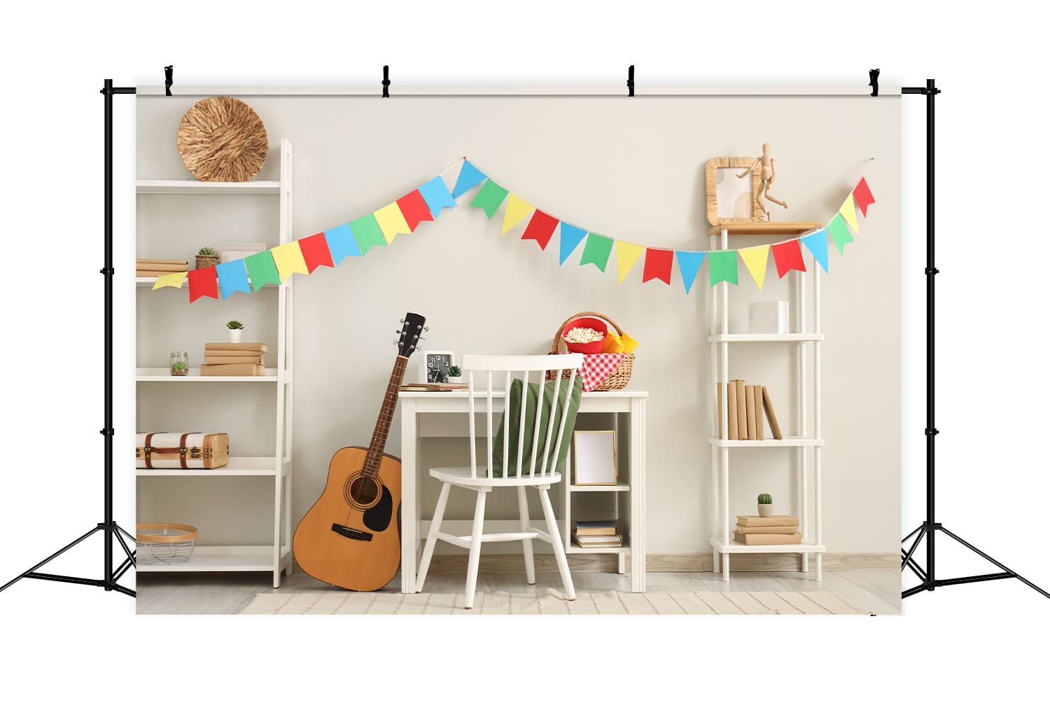 Decorated Study Room Back To School Backdrop UK DBD7-14