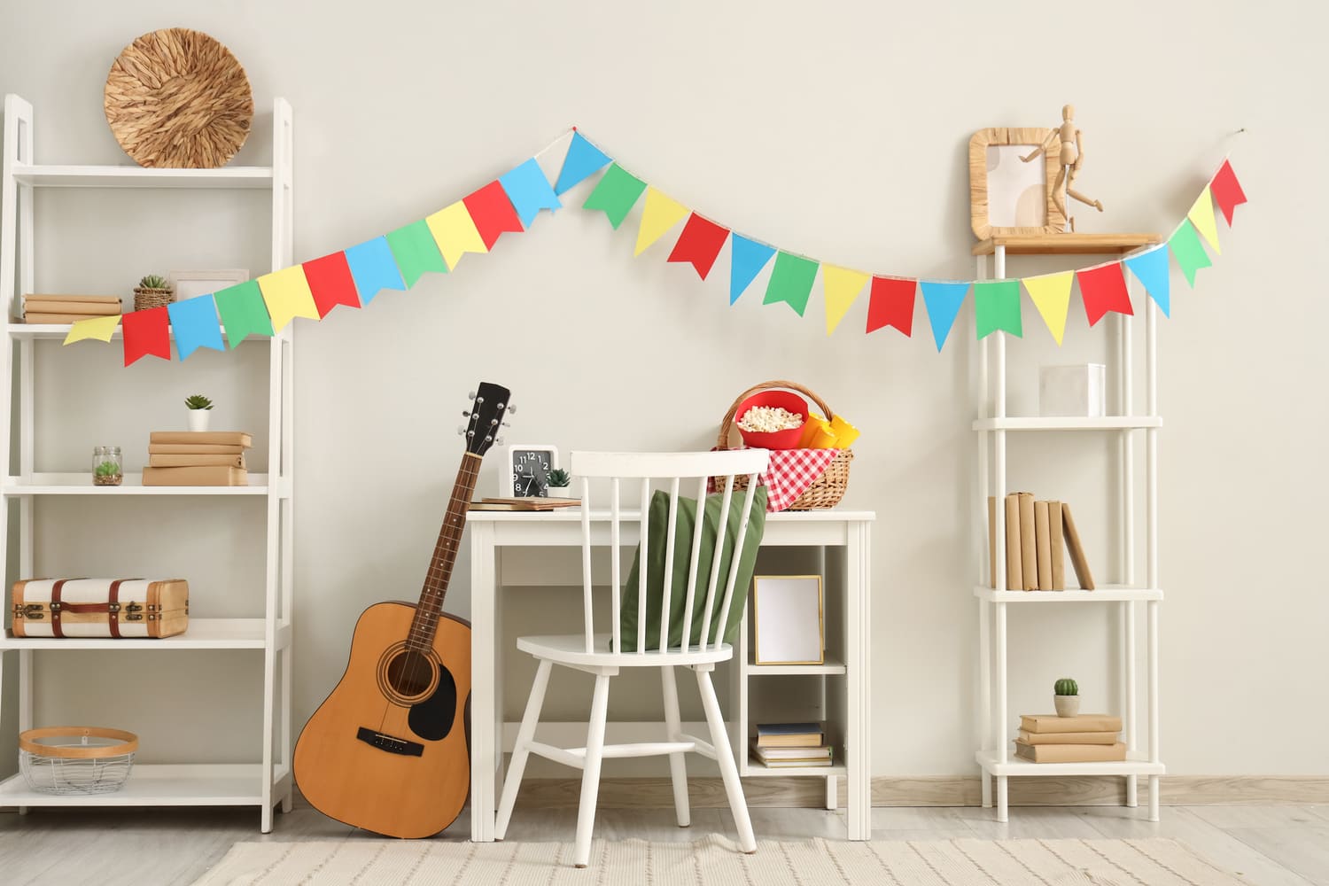 Decorated Study Room Back To School Backdrop UK DBD7-14