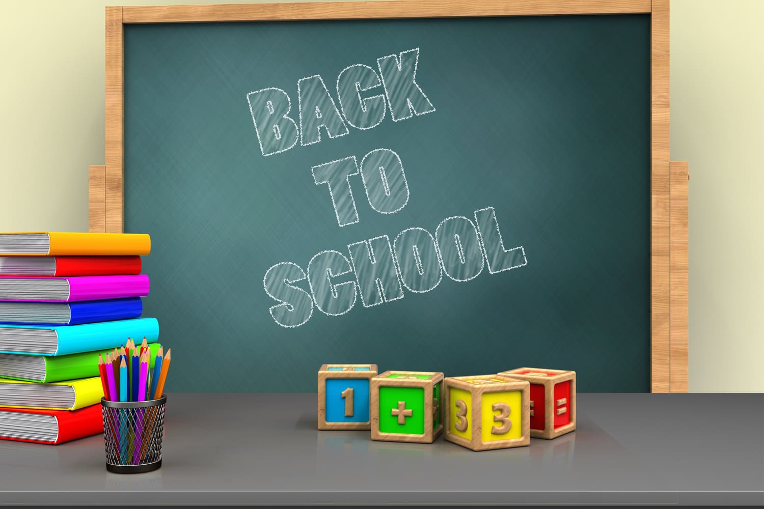 Chalkboard Back to School Cubes Backdrop UK DBD7-16