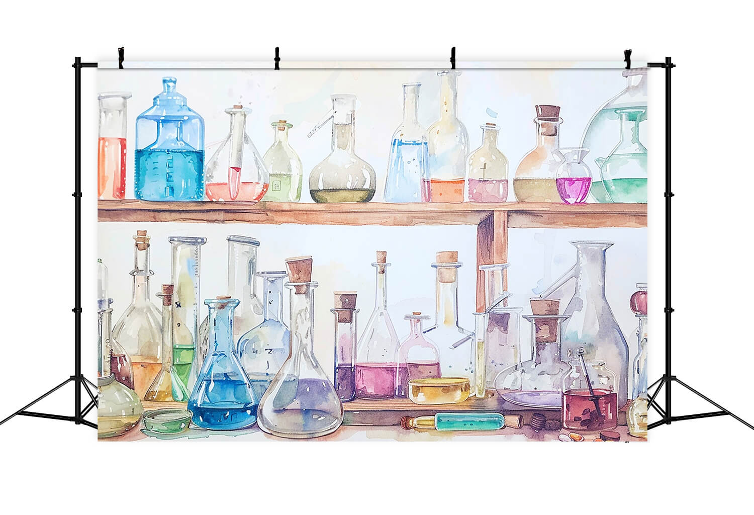 Science Lab Bottles Back to School Backdrop UK DBD7-17