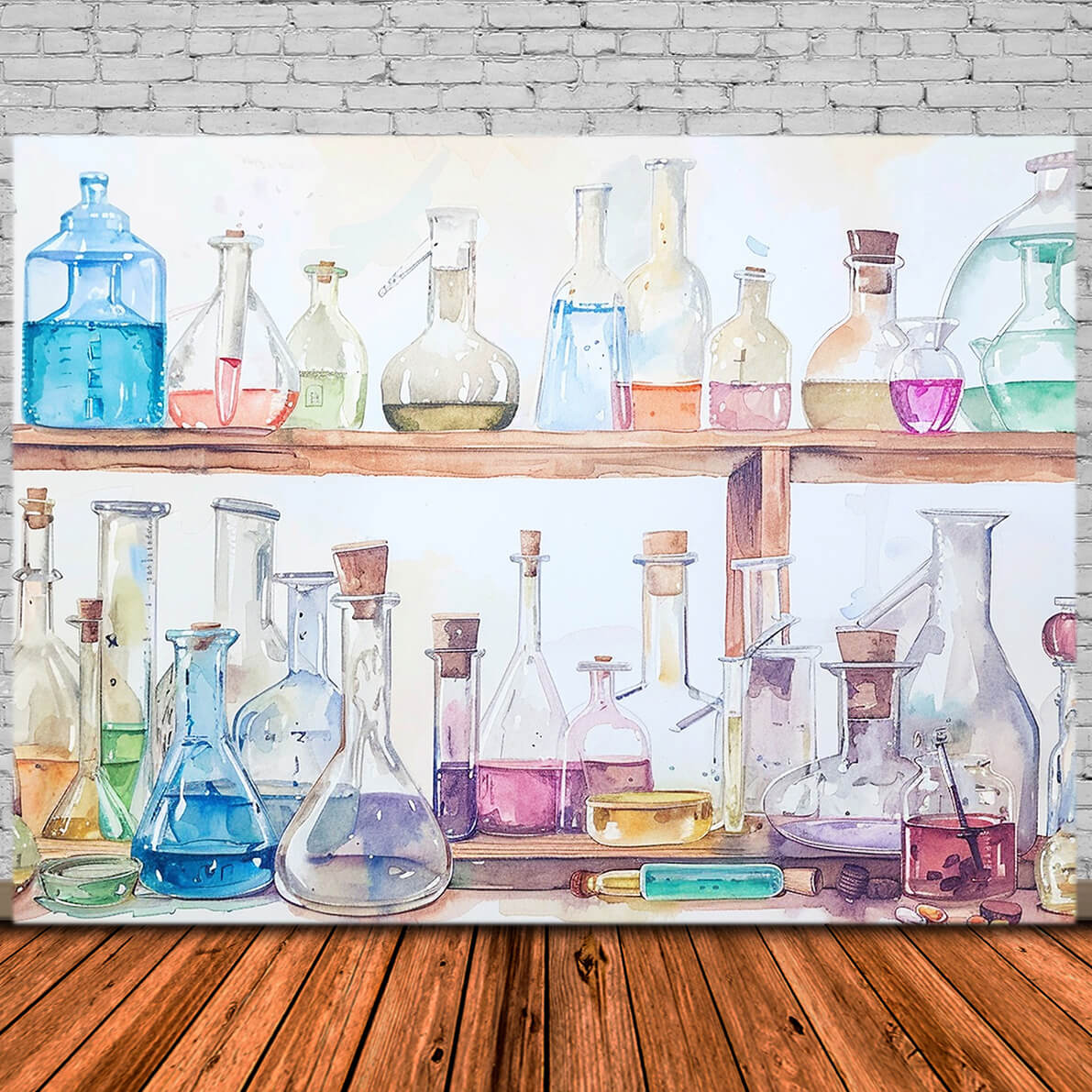 Science Lab Bottles Back to School Backdrop UK DBD7-17