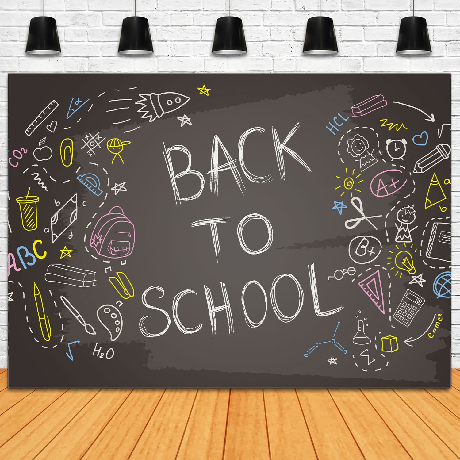 Chalk Writing Back to School Photography Backdrop UK DBD7-2