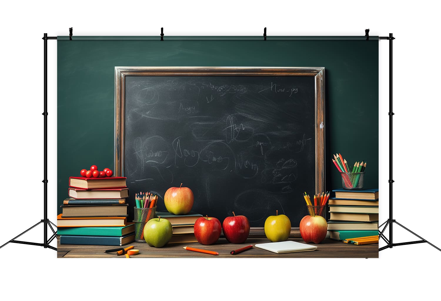 Back to School Blackboard Books Backdrop UK DBD7-28