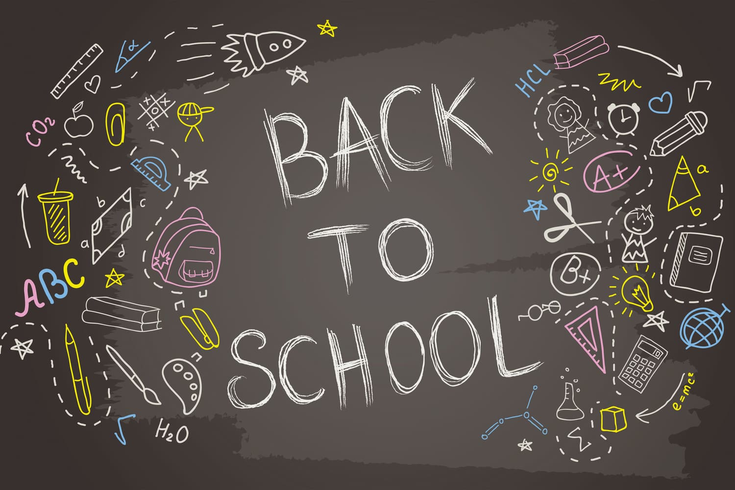 Chalk Writing Back to School Photography Backdrop UK DBD7-2