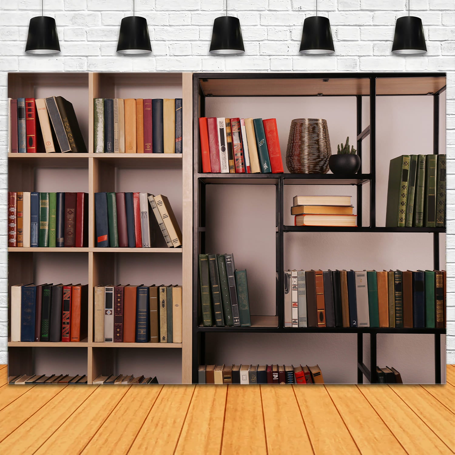 Bookshelf Back to School Photography Backdrop UK DBD7-32