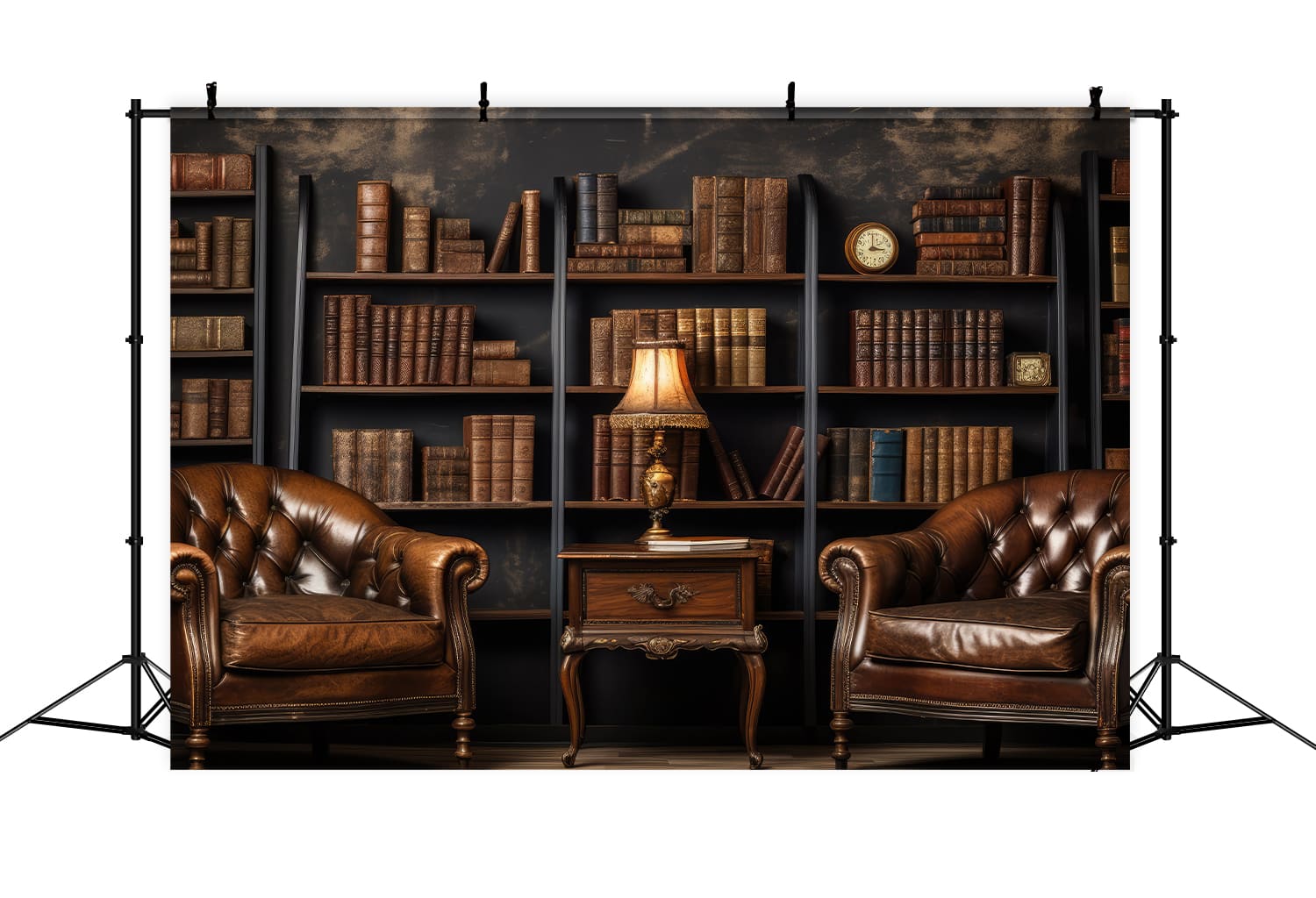 Back to School Classic Bookshelf Sofa Backdrop UK DBD7-35