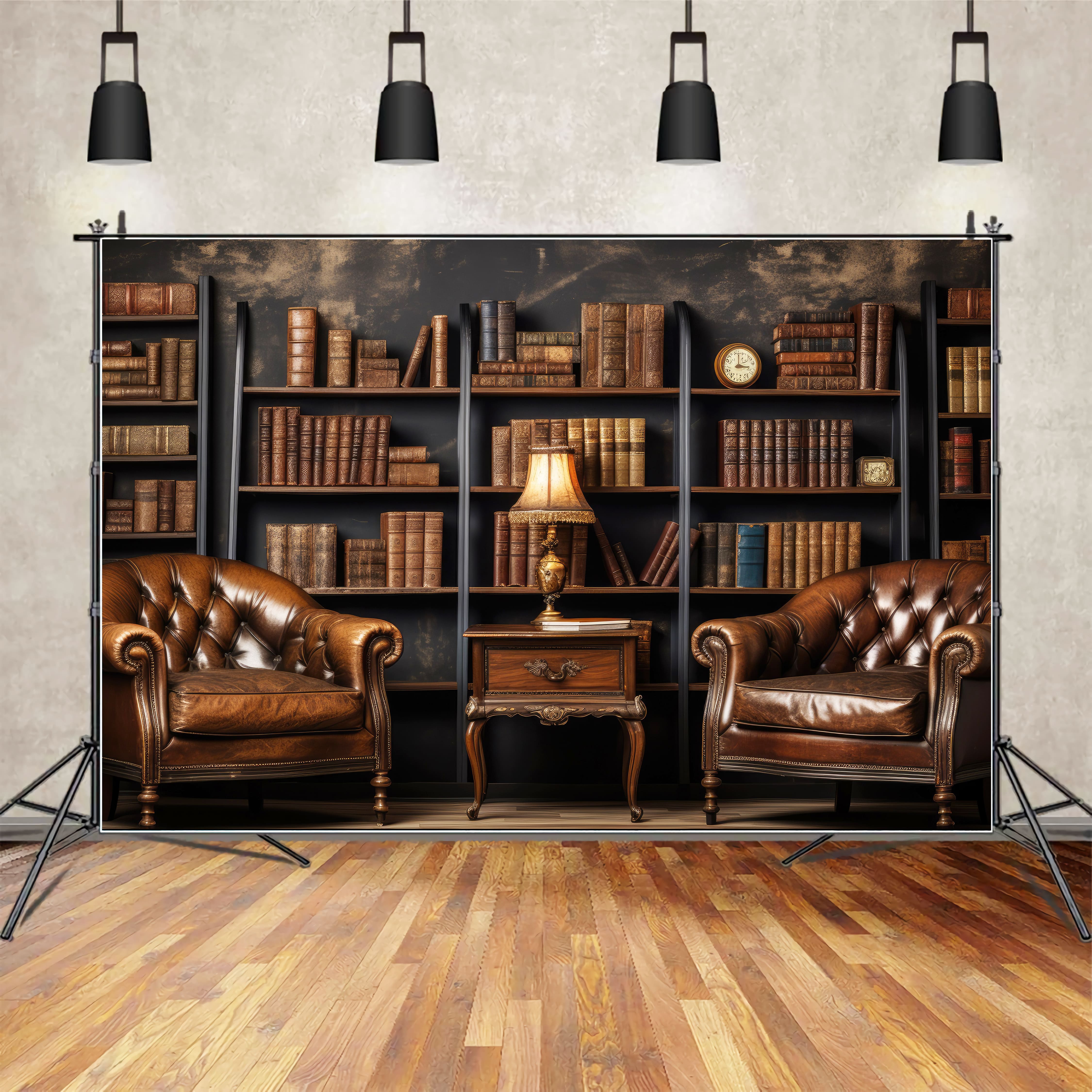 Back to School Classic Bookshelf Sofa Backdrop UK DBD7-35