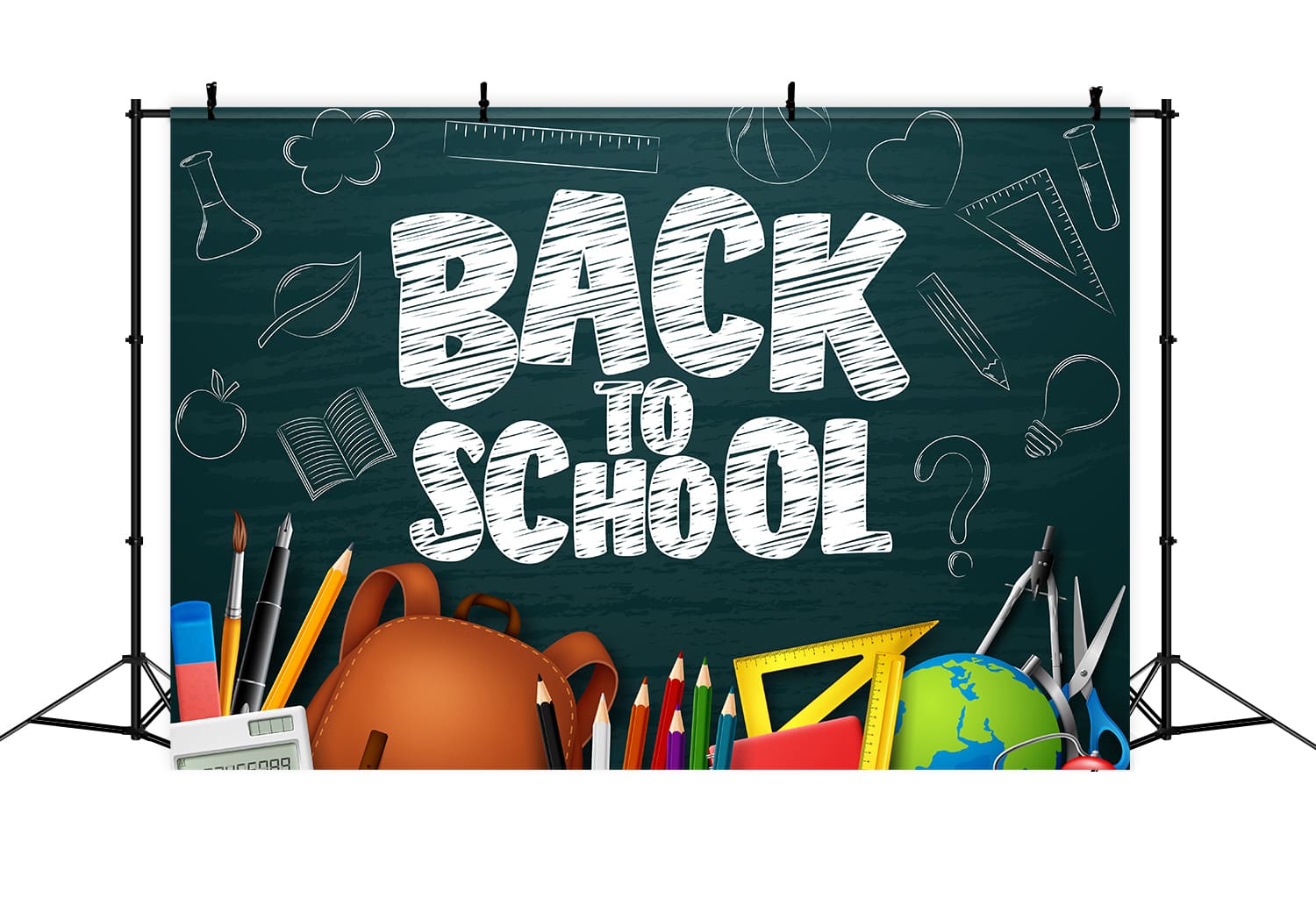 Back to School Chalkboard Graffiti Photo Backdrop UK DBD7-4