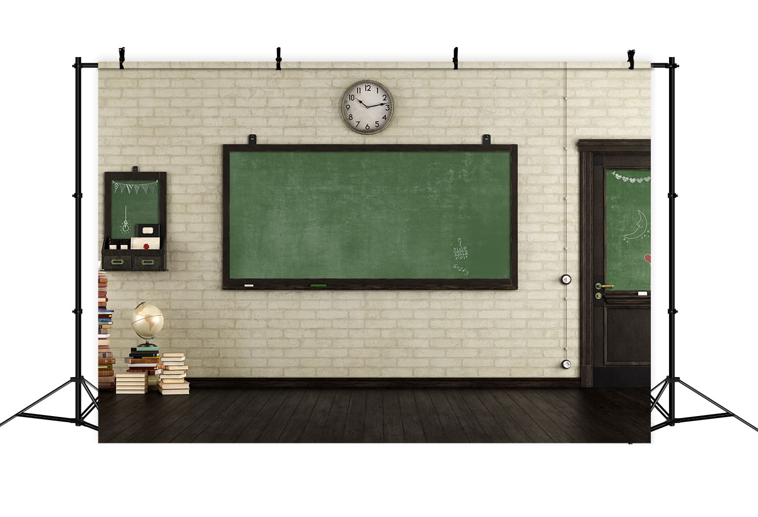 Back to School Empty Retro Classroom Backdrop UK DBD7-45