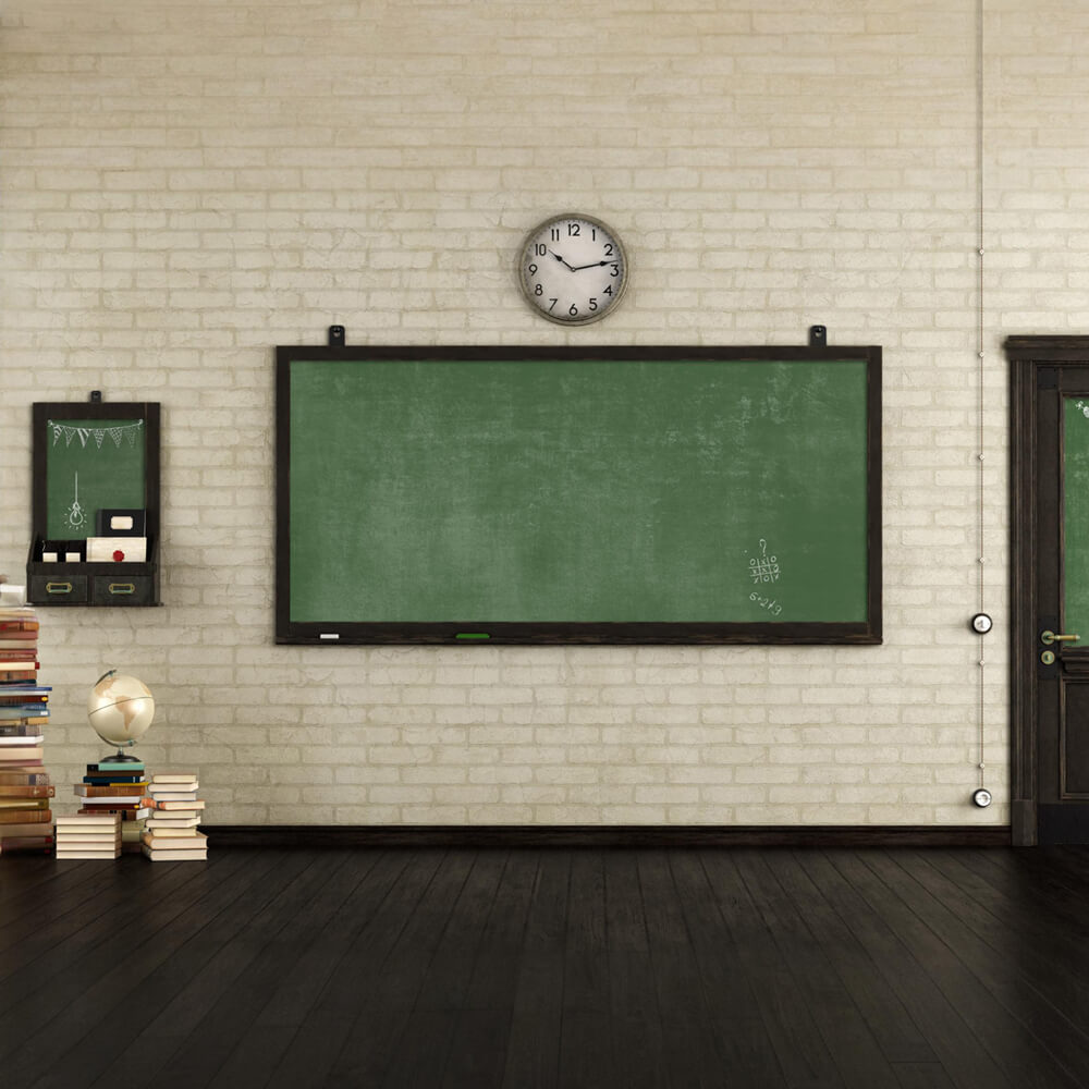 Back to School Empty Retro Classroom Backdrop UK DBD7-45