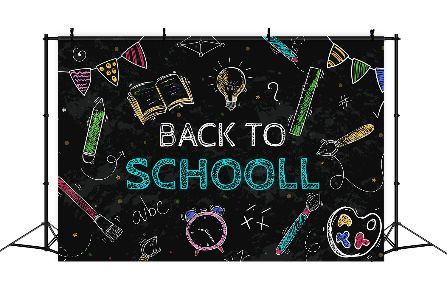 Back to School Chalk Drawing Backdrop UK DBD7-60