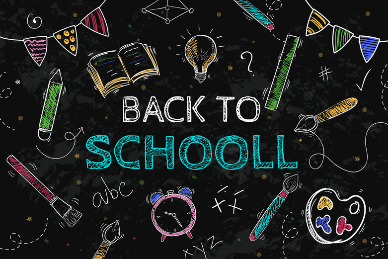 Back to School Chalk Drawing Backdrop UK DBD7-60