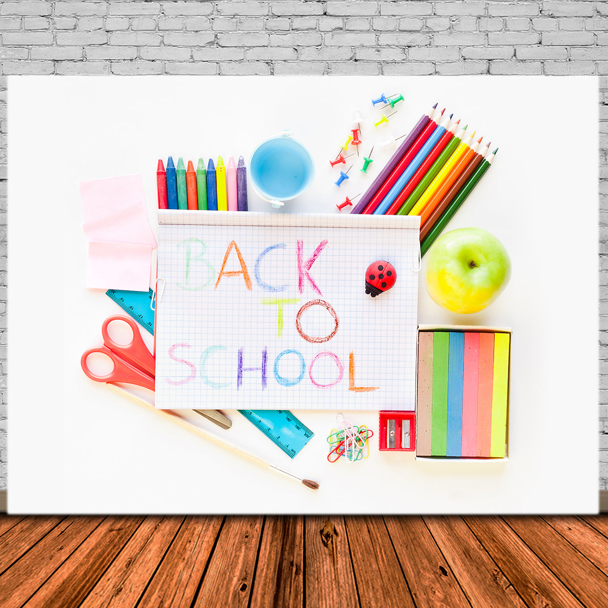 Crayon Drawing Back to School Backdrop UK DBD7-67