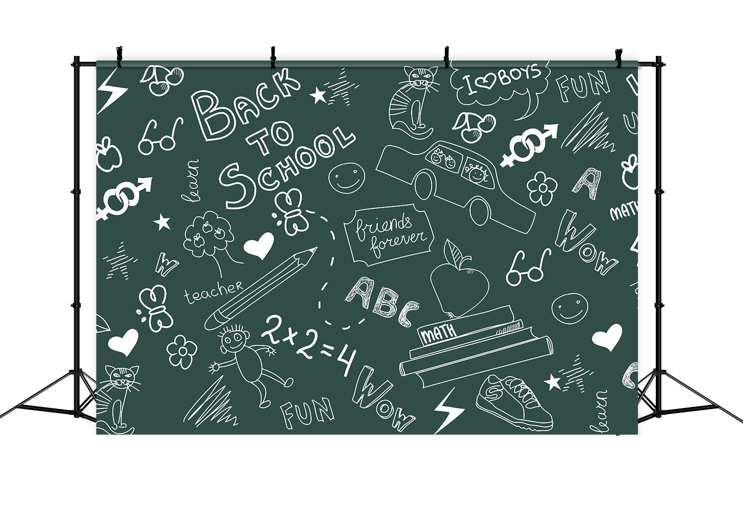 Back to school Chalk Doodles Backdrop UK DBD7-75