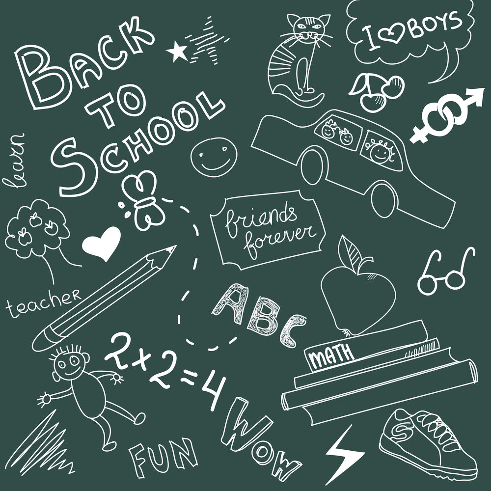 Back to school Chalk Doodles Backdrop UK DBD7-75