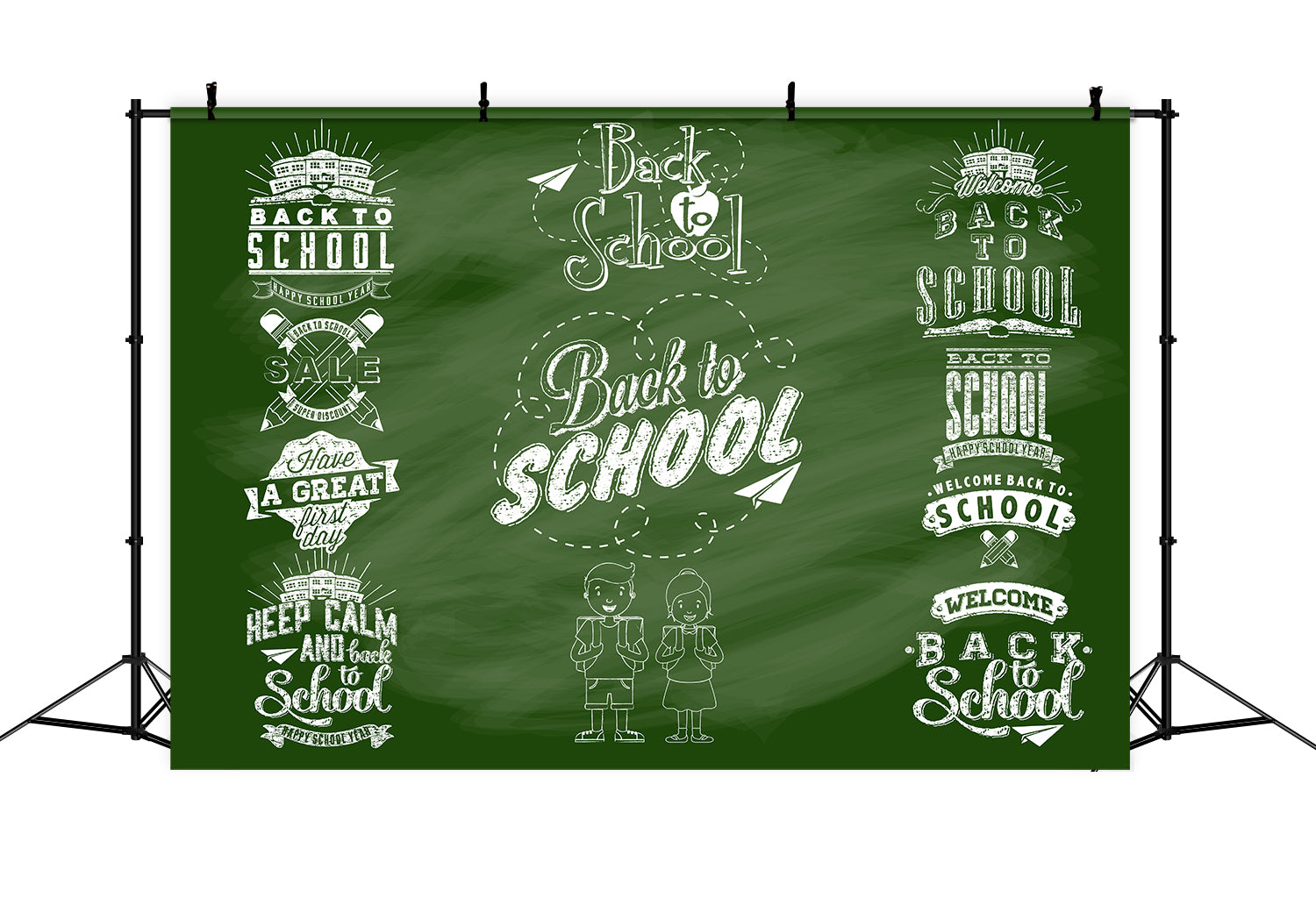 Back to School Painted Chalkboard Backdrop UK DBD7-76