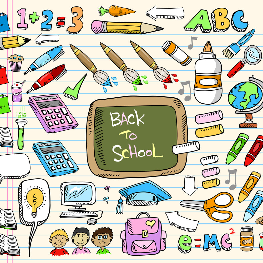 Back to School Doodles Photography Backdrop UK DBD7-78