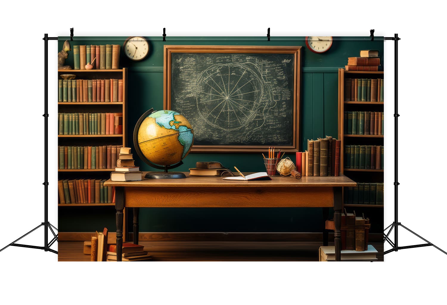 Back to School Classroom Globe Backdrop UK DBD7-81