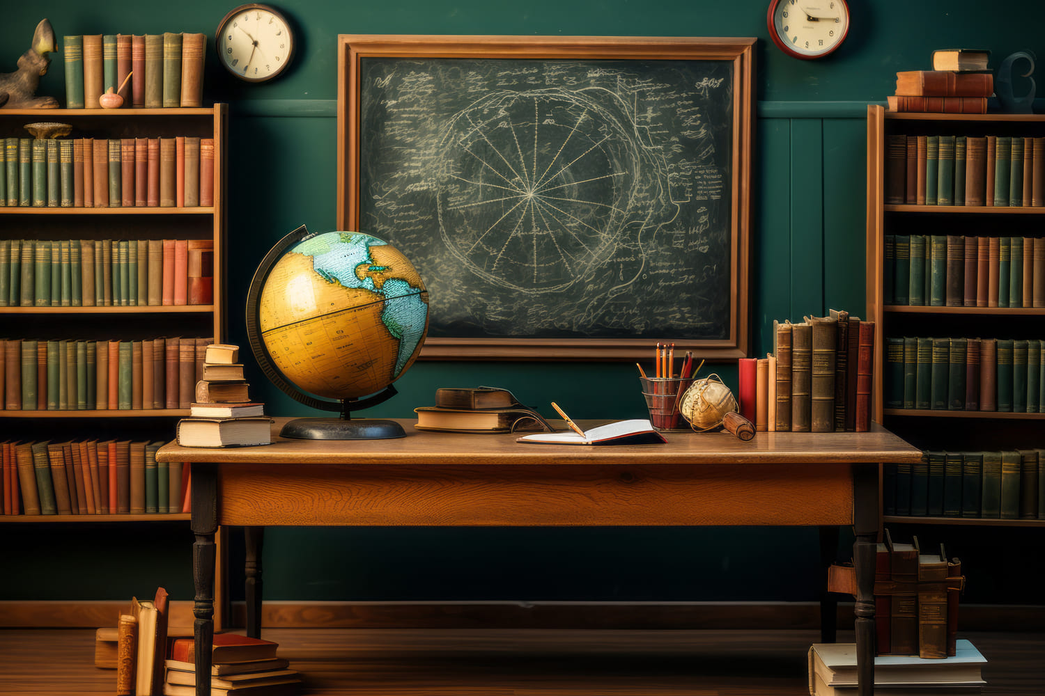 Back to School Classroom Globe Backdrop UK DBD7-81